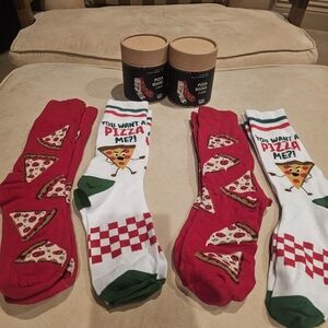 Playful Pizza Patterned Socks Set